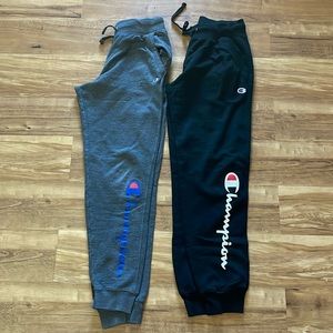 2 pair Champion joggers size small.